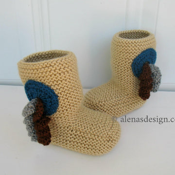 Baby Booties with Embellishments