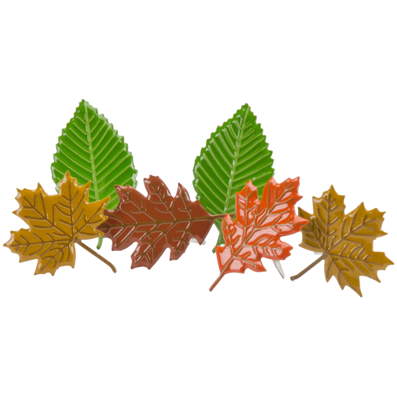Eyelet Outlet Shape Brads 12/Pkg - Leaves