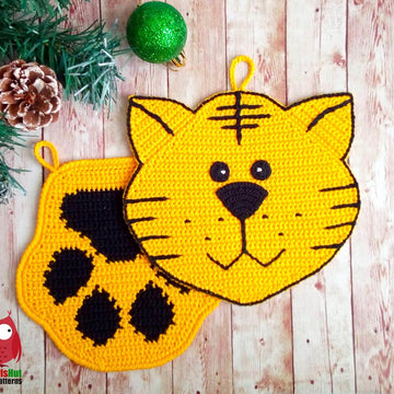 313 Tiger or cat decor coaster