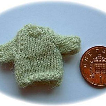 1:12th scale Toddlers dungarees, skirt and jumpers c. 1950s