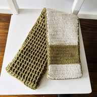 Waffle stitch two handed Oven Mitt