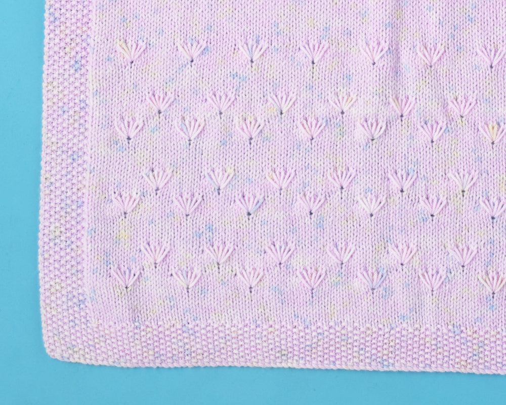 Rosy Garden Blanket - Free Knitting Pattern For Babies in Paintbox Yarns Baby DK Prints by Paintbox Yarns