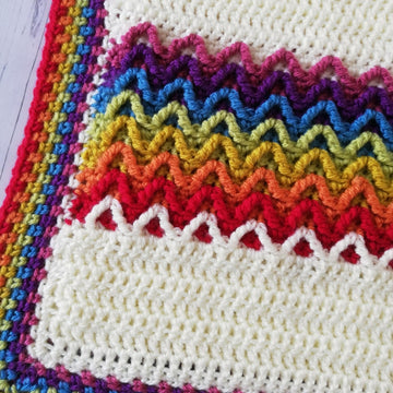 Rainbow  Waves Blanket