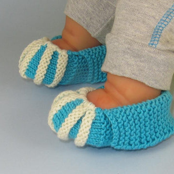 Baby Simple Stripe Granny Slippers