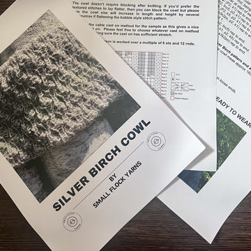 Silver Birch Cowl Knitting Pattern