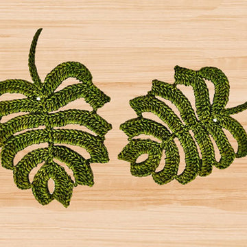 Crochet Leaf Coaster Pdf + Video Tutorials