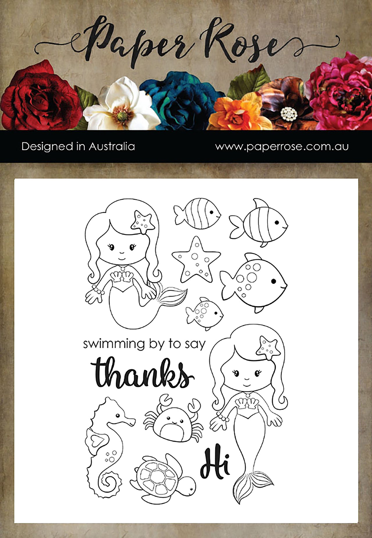 Paper Rose Clear Stamps - Mermaid Magic