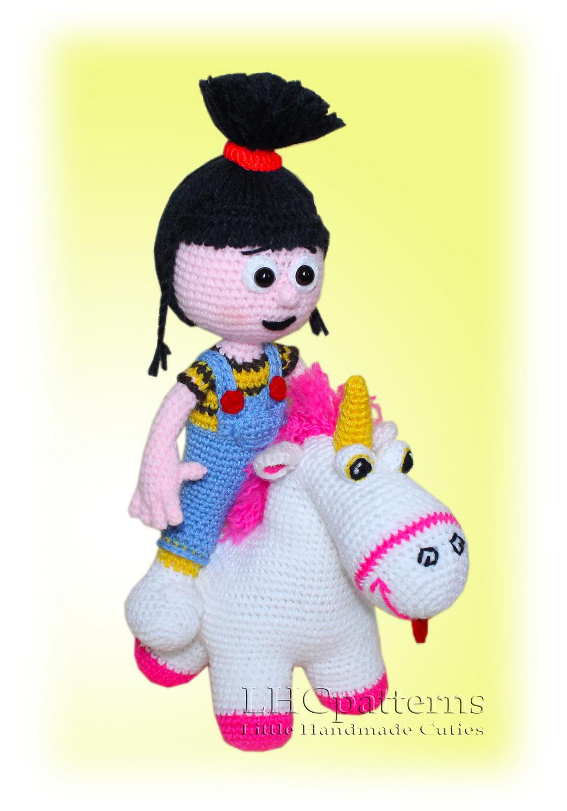 Agnes and the Unicorn Crochet Pattern, Doll Crochet Pattern, Cute Unicorn Crochet Pattern, Girl Crochet Pattern
