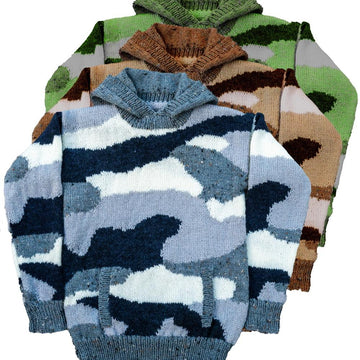 Camouflage Hoodie/hoody with hand-warmer pockets
