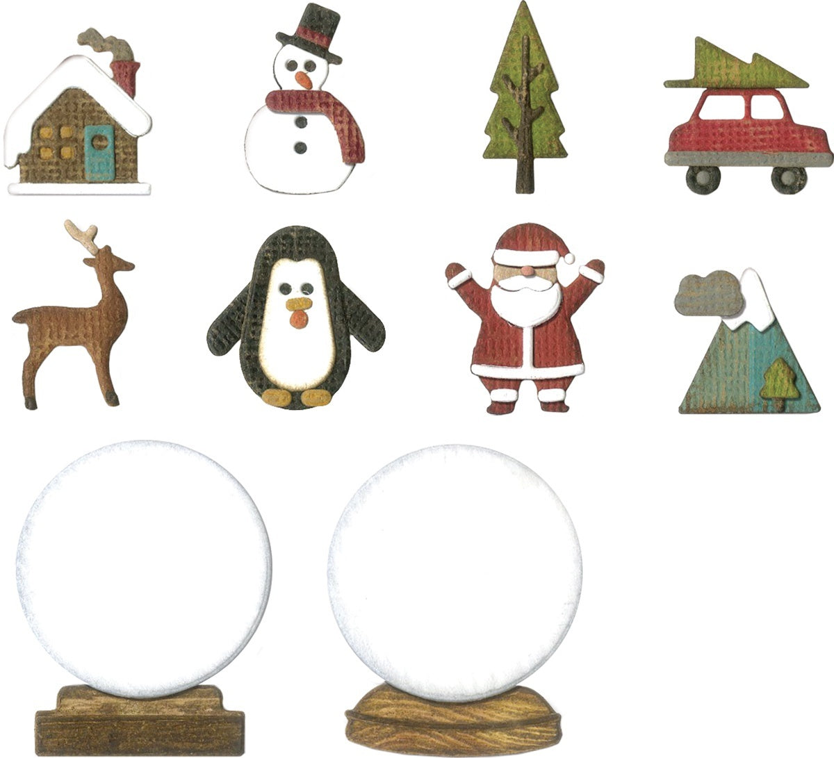 Sizzix Thinlits Dies By Tim Holtz 11/Pkg - Tiny Snowglobes