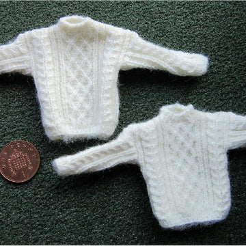 1:12th scale Unisex Aran jumpers