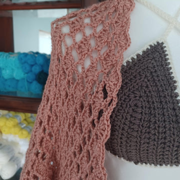Coral Shell Stitch Crochet Lace Shrug-Cardigan