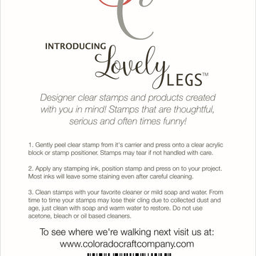 Colorado Craft Company Clear Stamps 4"X6" - Runsational-Lovely Legs