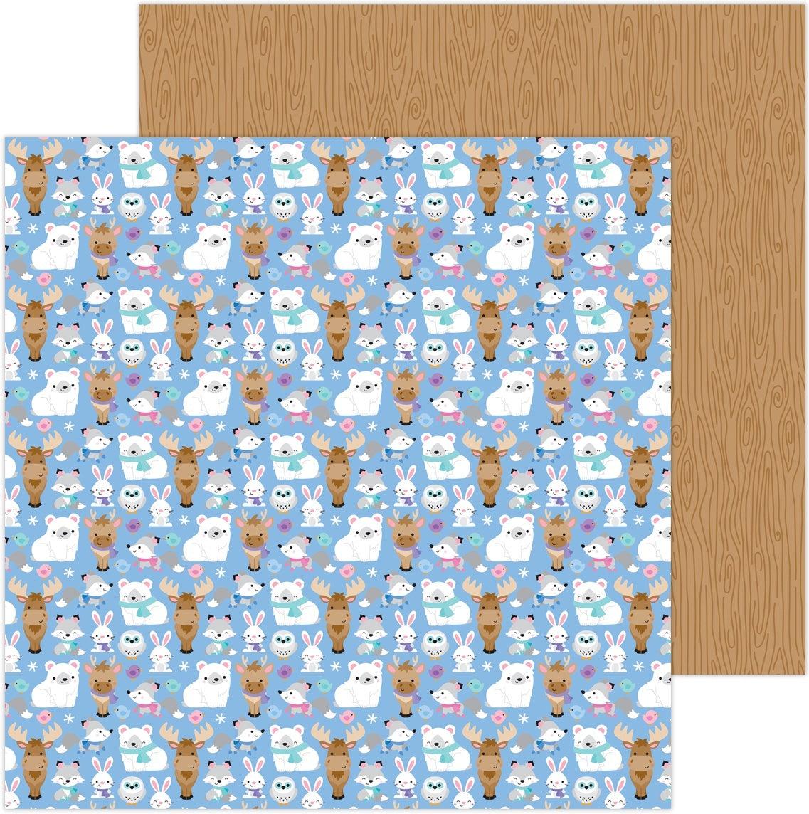 Doodlebug Winter Wonderland Double-Sided Cardstock 12"X12" 25/Pkg - Snow Cozy