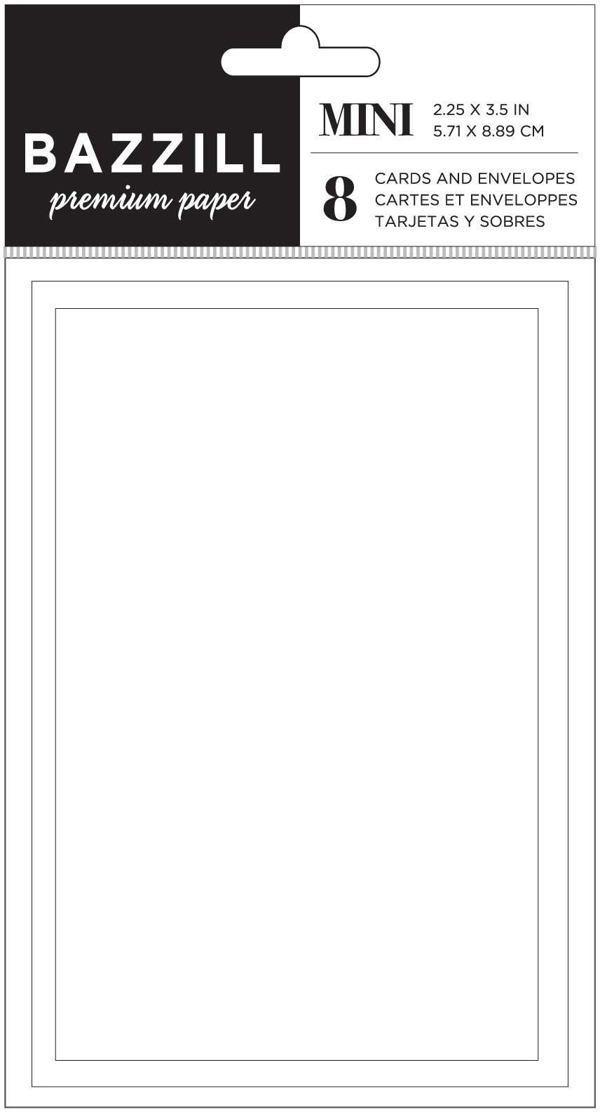 Bazzill Mini Cards W/Envelopes 2.25"X3.5" 8/Pkg - Coconut Swirl