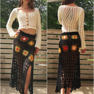 Olivia Crop Lace Cardigan