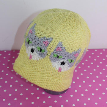 Cat Emoji Ski Beanie Hat