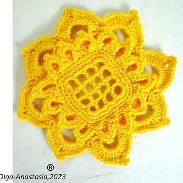 Bouquet with crochet sunflowers