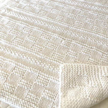 Jesse Baby Blanket in Aran or Chunky