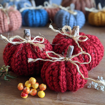 Three Little Pumpkins, crochet pumpkin