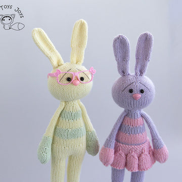 Couple of Bunnies. Stripy series Toys.