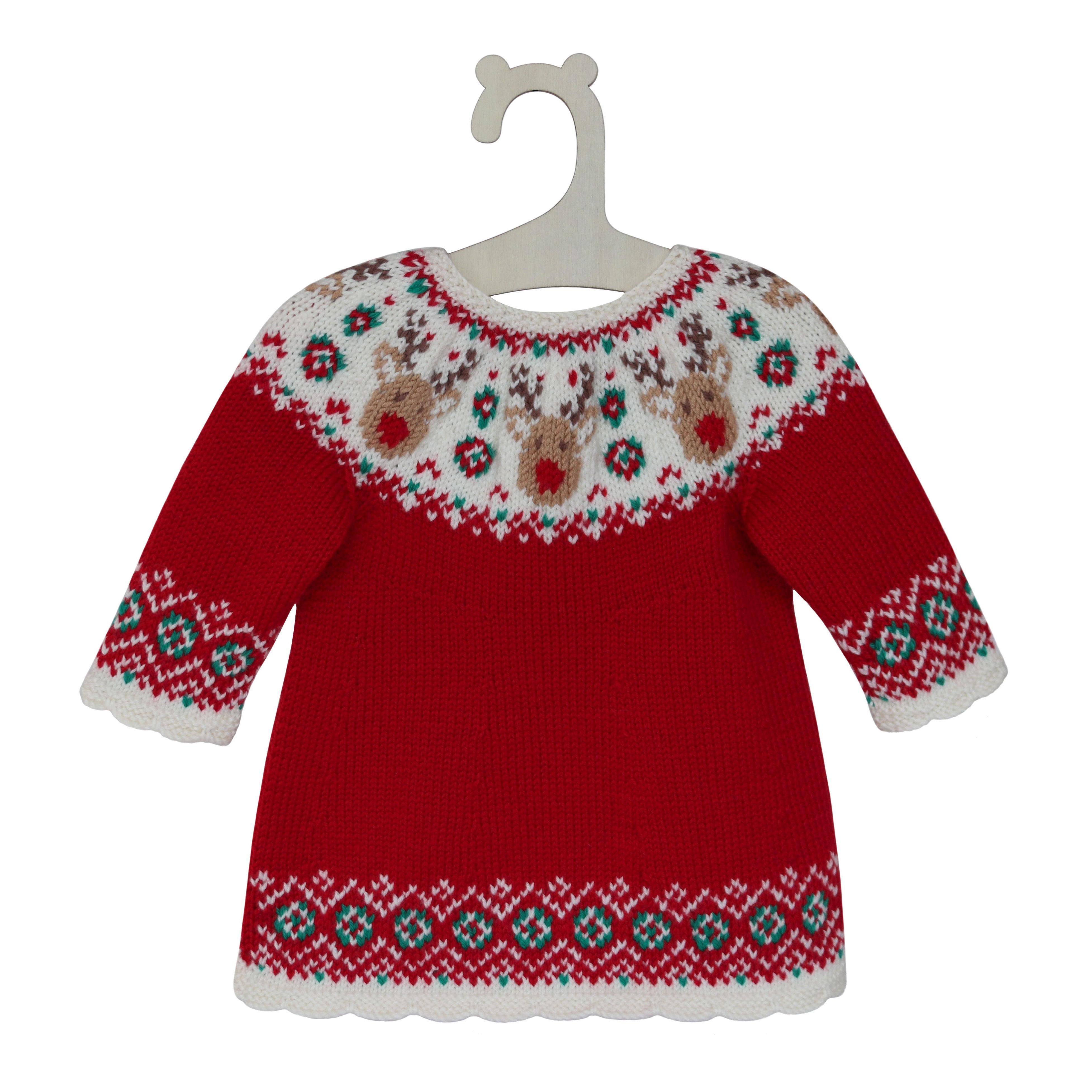Matching Christmas Dress for Baby and Teddy