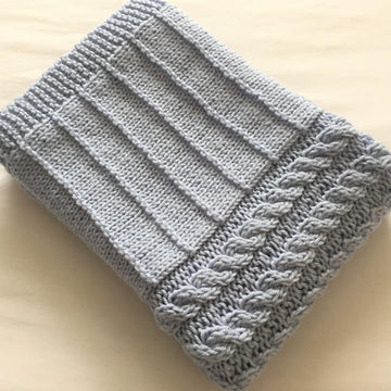 Cables & Stripes Baby Blanket