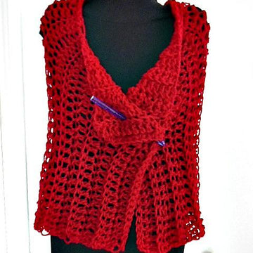 YTcr- Beginner Red Shawl