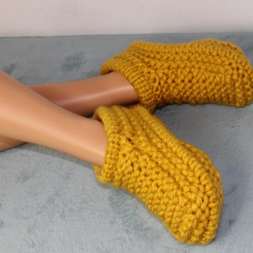 Ladies Simple Super Chunky Slippers Circular
