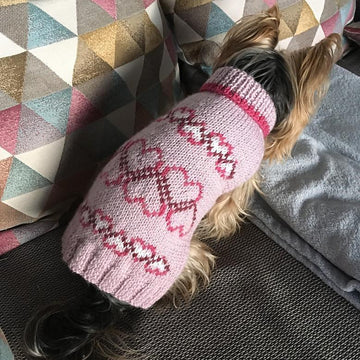 Dog Sweater with Hearts