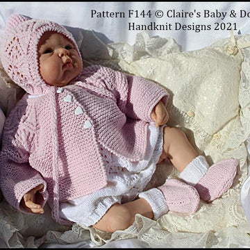 Romper & Jacket Set 16-22 inch dolls/newborn/0-3m baby
