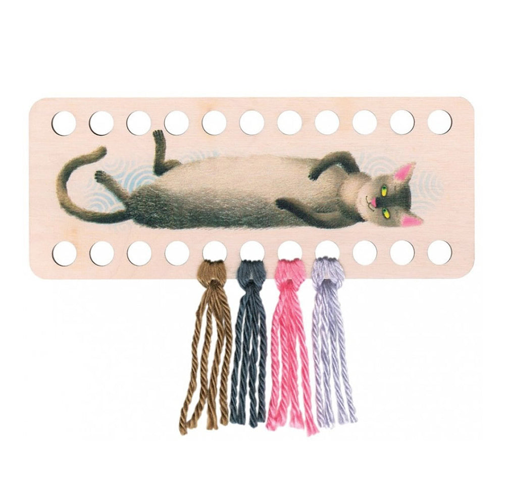 RTO Yarn Holder - Rectangular Printed Cat Grey