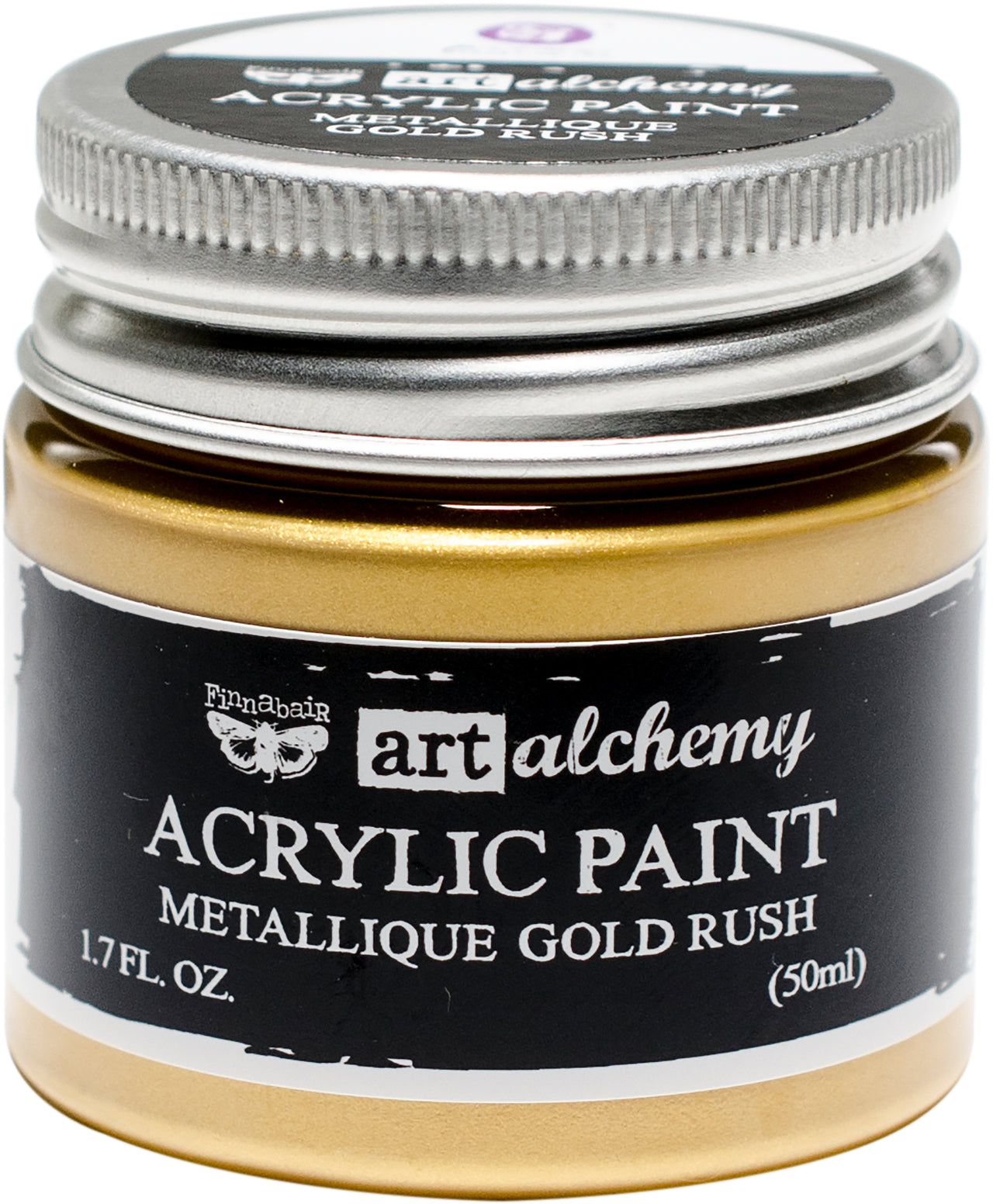 Prima Marketing Finnabair Art Alchemy Acrylic Paint 1.7 Fluid Ounces - Metallique Gold Rush