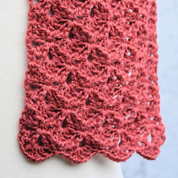 Cranberry Lace Scarf