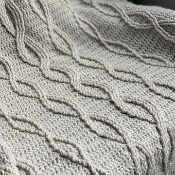 Triptych Twist Cable Blanket