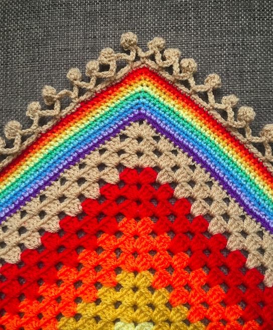 Over The Rainbow Granny Square Blanket