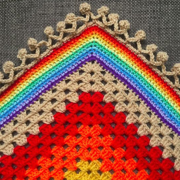Over The Rainbow Granny Square Blanket