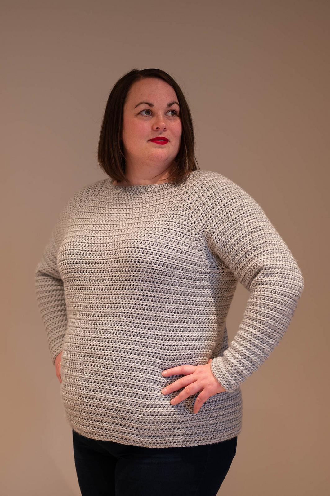 Classic Crochet Raglan Pullover