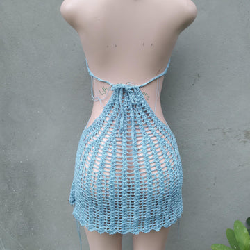 Crochet beach cover up dress