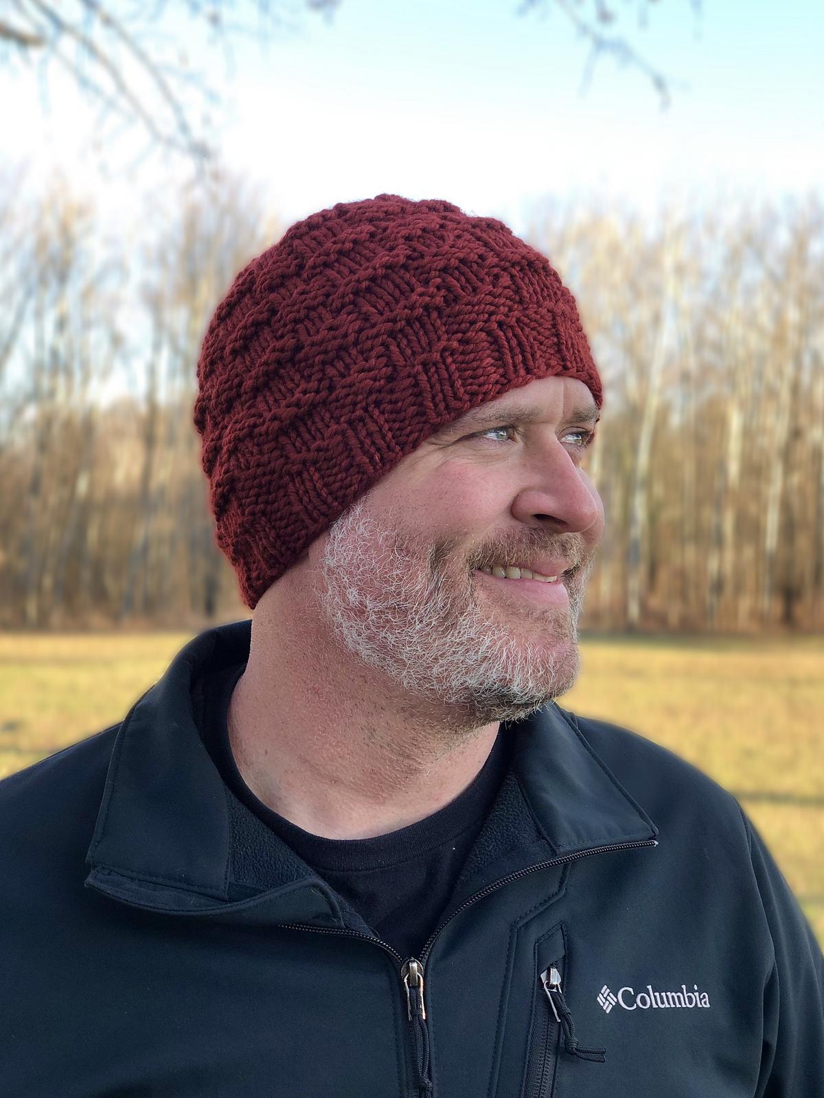 Classic Men's Basket Weave Beanie