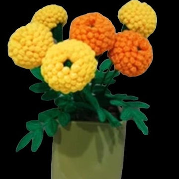 Crochet Marigold flowers