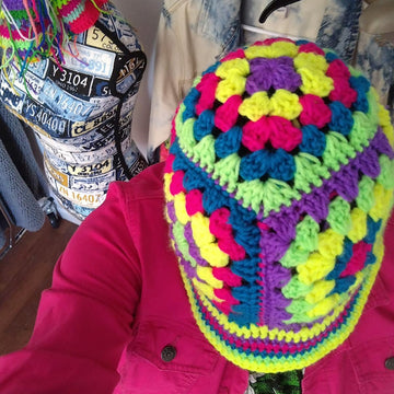 Not Your Mammy or Granny Square Bucket Hat