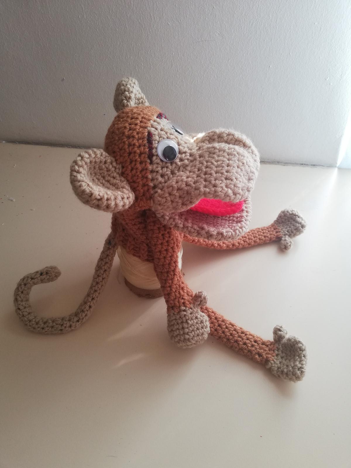 Monkey Crochet Hand Puppet