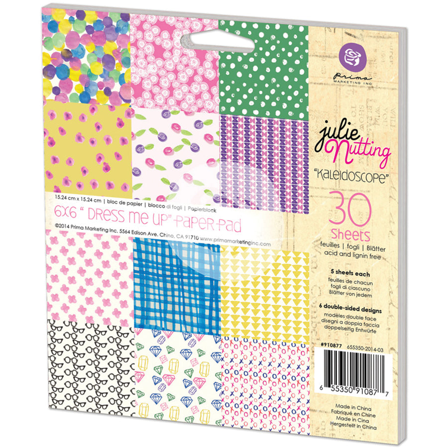 Prima Marketing Double-Sided Paper Pad 6"X6" 30/Pkg - Julie Nutting Kaleidoscope, 6 Des/5 Ea
