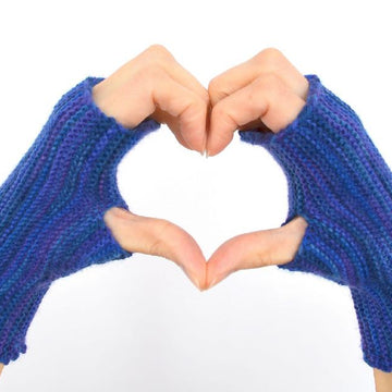 Fingerless Gloves on Straight Needles