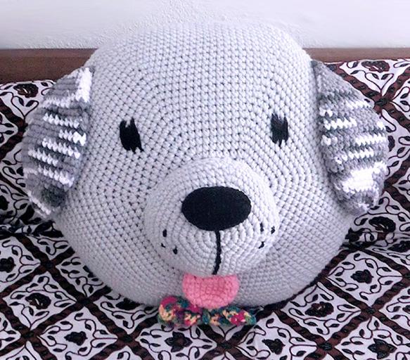 Crochet Dog Pillow cushion