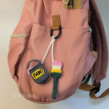 Paint and brush bag charm