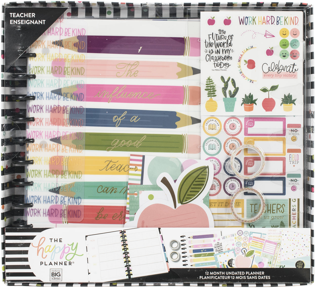 The Happy Planner 12-Month Undated Big Planner Box Kit - Teachers Influence