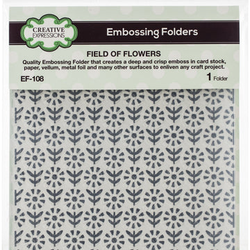 Creative Expressions Embossing Folder 5.75"X7.5" - Field Of Flowers