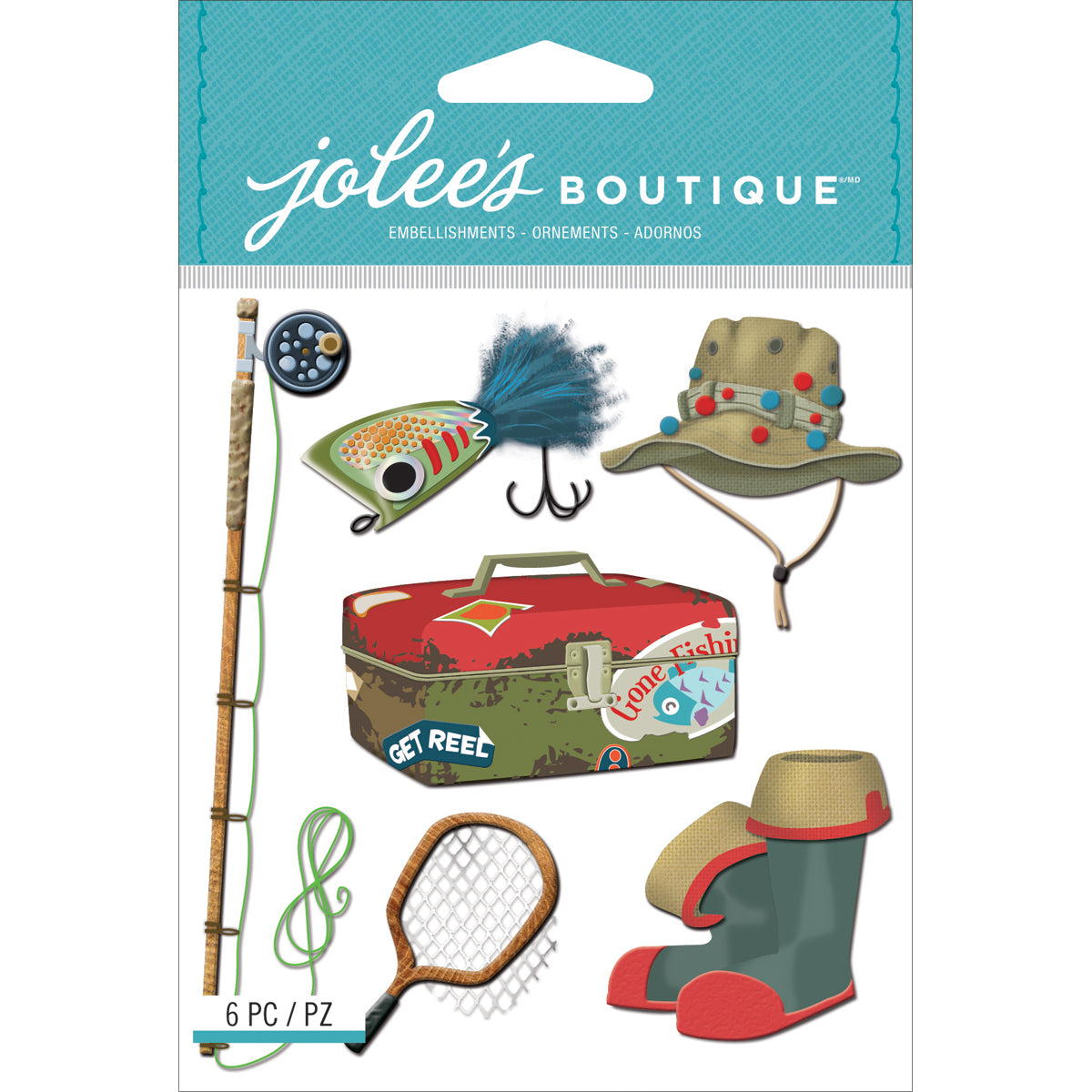 Jolee's Boutique Dimensional Stickers - Fishing